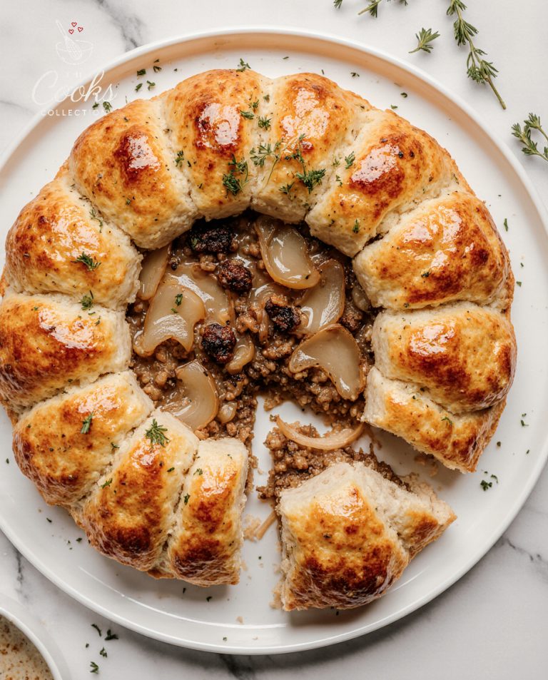 French Onion Beef Biscuit Wreath