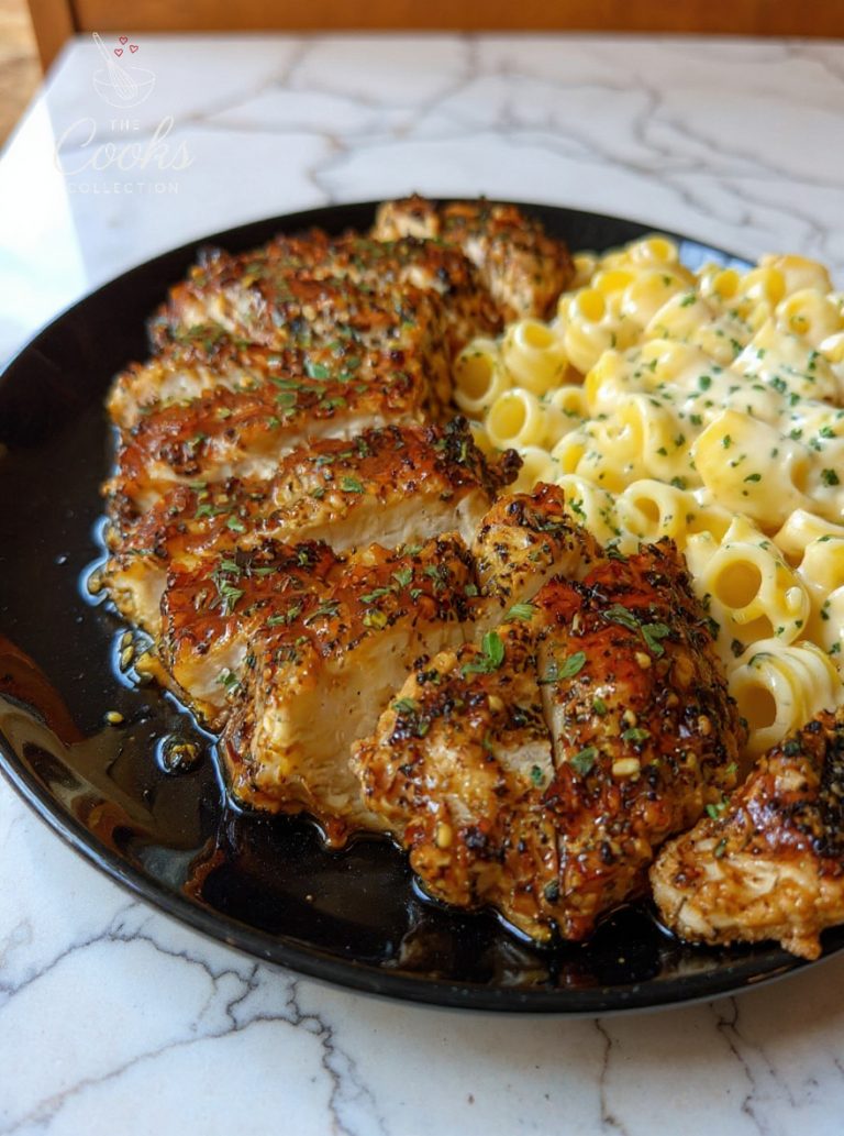 Honey Garlic Herb Chicken with Creamy Parmesan Pasta