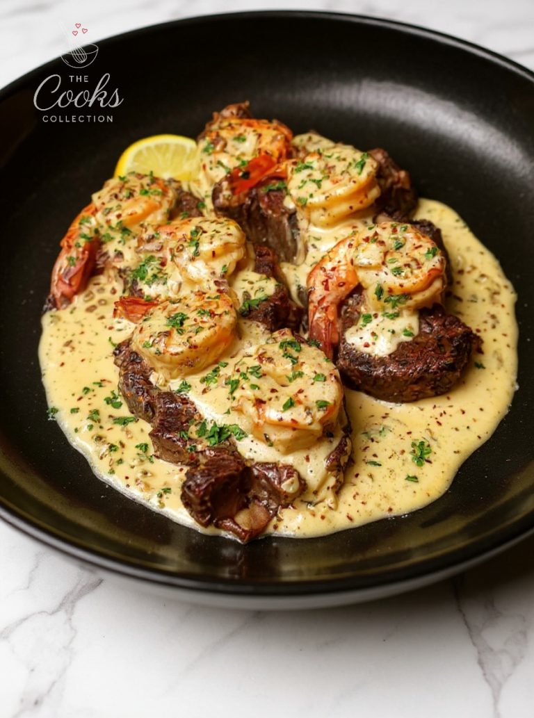 Steak & Shrimp with Cajun Cream Sauce