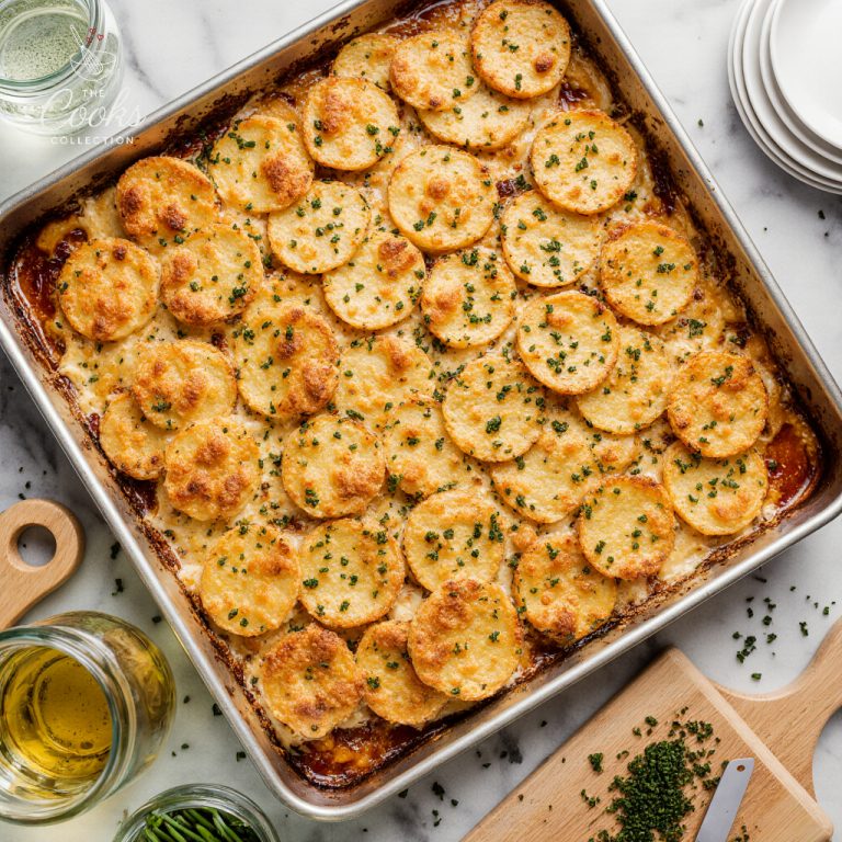 The Best Creamy Garlic Potato Gratin (A Family Favorite!)