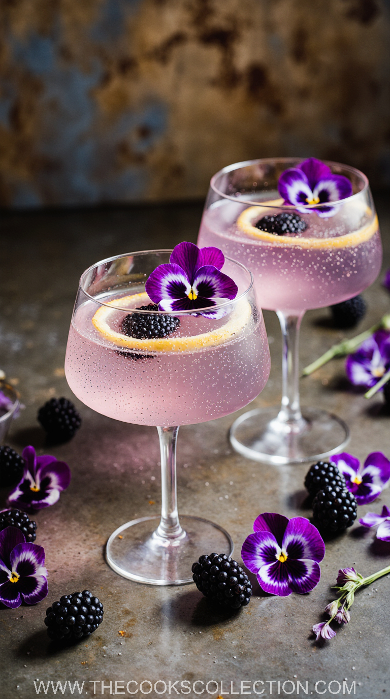 Blackberry Violet Gin Spritz