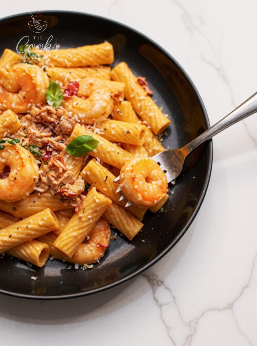 Creamy Calabrian Shrimp Rigatoni