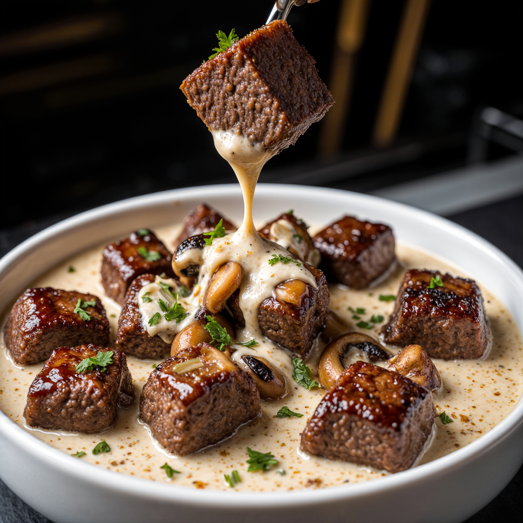 Creamy Mushroom & Steak Bites