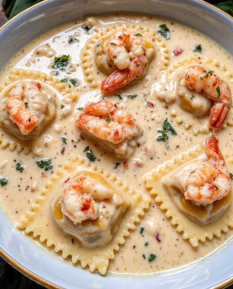 Lobster Ravioli with creamy lemon butter sauce