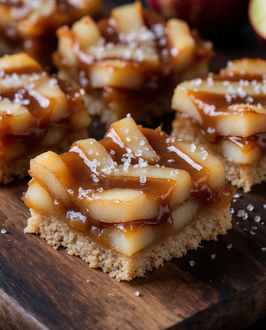 Salted Caramel Apple Bars