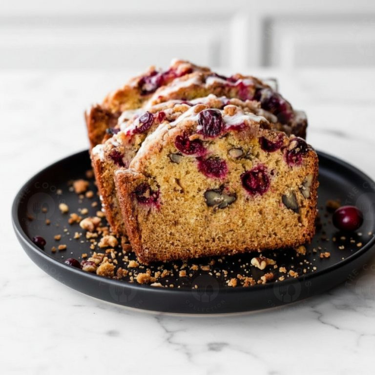 cCranberry Walnut Loaf Cake with Vanilla Glaze