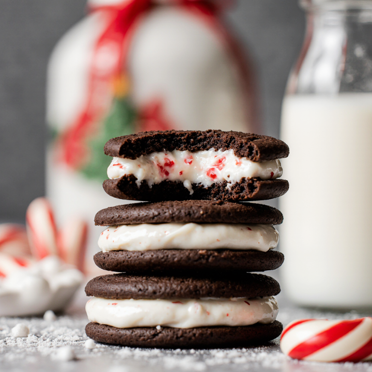 Chocolate Peppermint Sandwich Cookies
